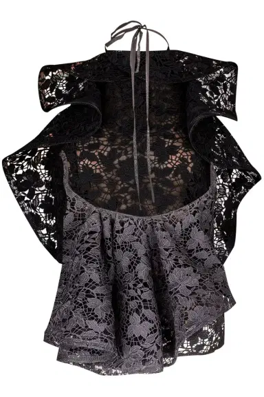 Oscar de la Renta Halter Neck Ruffle Blouse | Thumbnail 6