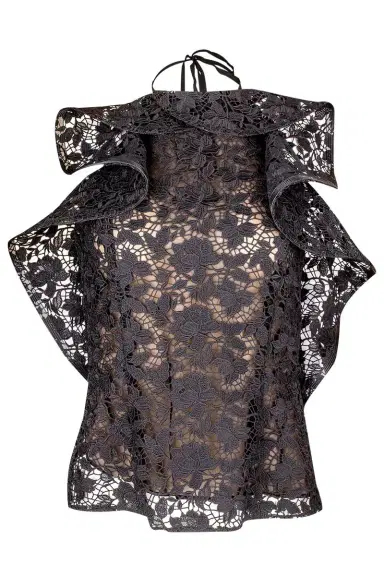 Oscar de la Renta Halter Neck Ruffle Blouse | Thumbnail 1
