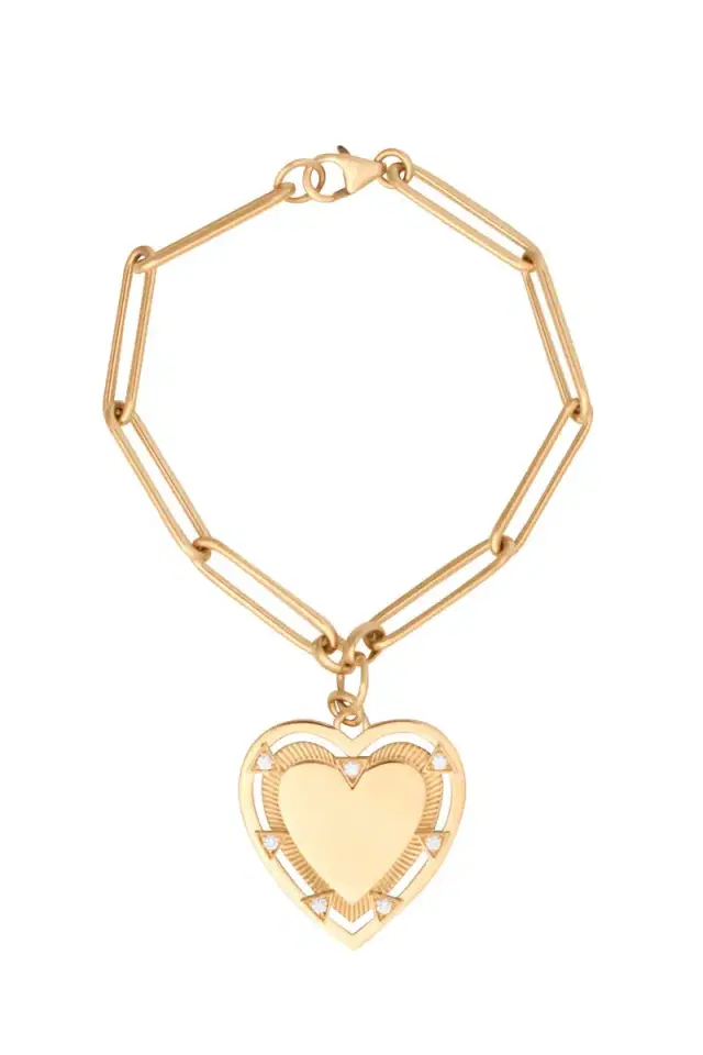 Foundrae Heart Token - Love Extended Clip Chain Bracelet