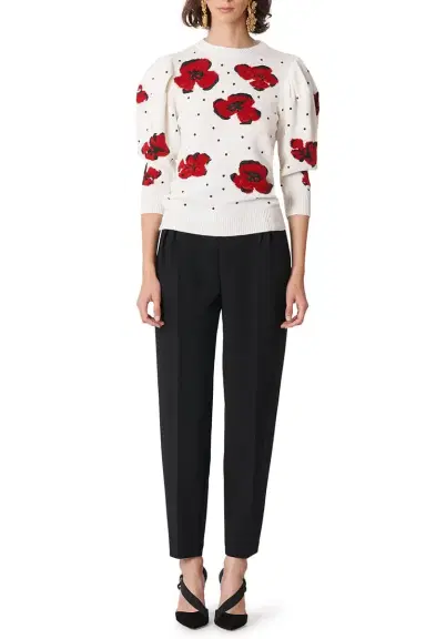 Carolina Herrera High Waisted Cummerbund Peg Pant | Thumbnail 3 Carolina Herrera High Waisted Cummerbund Peg Pant | Thumbnail 3