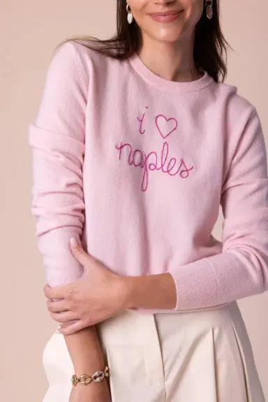 LINGUA FRANCA I Love Naples Crewneck - Peony | Thumbnail 2