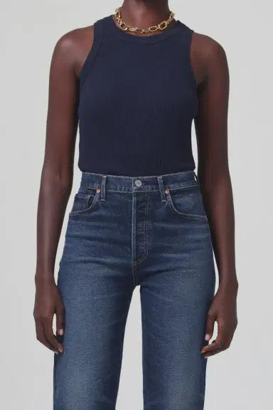 Citizens of Humanity Isabel Rib Tank - Navy | Thumbnail 2