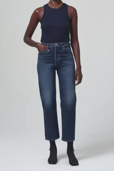 Citizens of Humanity Isabel Rib Tank - Navy | Thumbnail 3