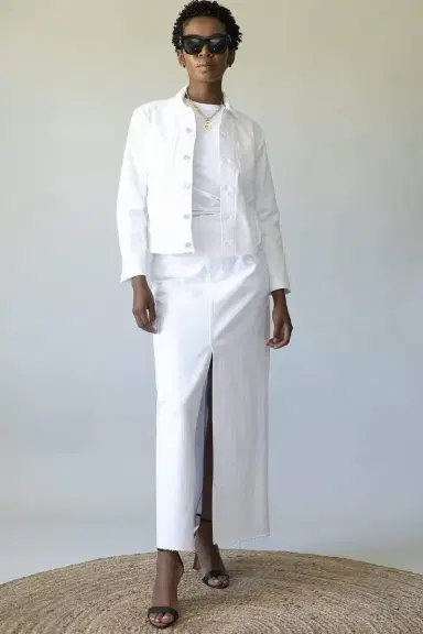 L'Agence Janelle Slim Raw Hem Jacket | Thumbnail 2