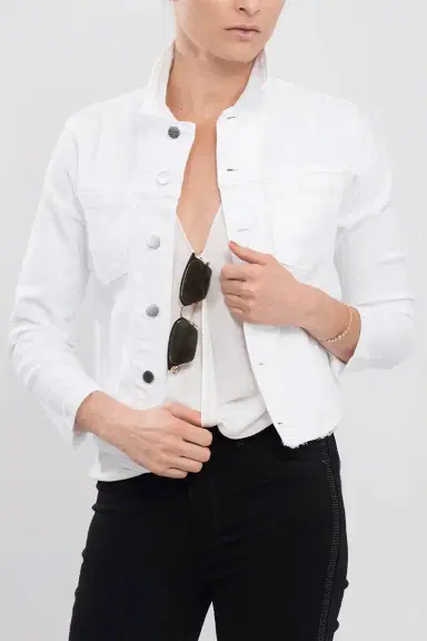 L'Agence Janelle Slim Raw Hem Jacket | Thumbnail 4