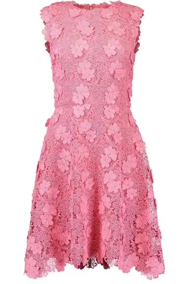 MONIQUE LHUILLIER Jewel Neck Flare Dress | Thumbnail 1