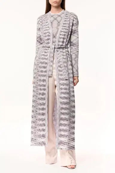 Missoni Knit Weave Sequin Long Cardigan | Thumbnail 3