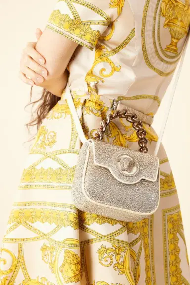 Versace La Medusa Mini Bag - Ivory Palladium | Thumbnail 2
