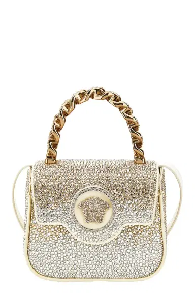 Versace La Medusa Mini Bag - Ivory Palladium | Thumbnail 1