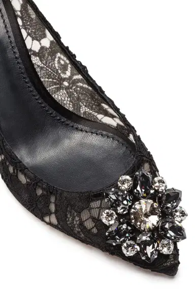 Dolce & Gabbana Lace Heel With Brooch | Thumbnail 3 Dolce & Gabbana Lace Heel With Brooch | Thumbnail 3