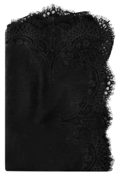 JANAVI INDIA Lace Scarf - Black | Thumbnail 1 JANAVI INDIA Lace Scarf - Black | Thumbnail 1