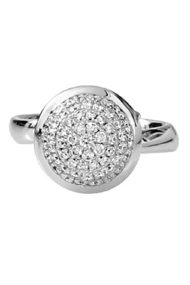 TAMARA COMOLLI Large Diamond Pave Bouton Ring | Thumbnail 1