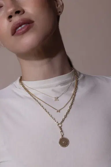 Zoë Chicco Large Initial Necklace | Thumbnail 4