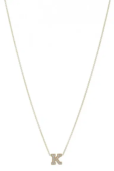 Zoë Chicco Large Initial Necklace | Thumbnail 1