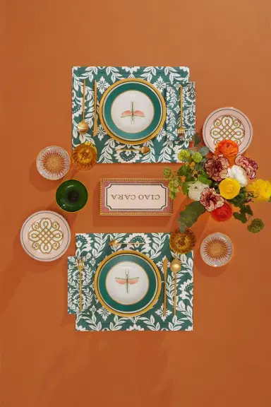 La DoubleJ Large Napkins Set Of 6 - Green Garland | Thumbnail 2
