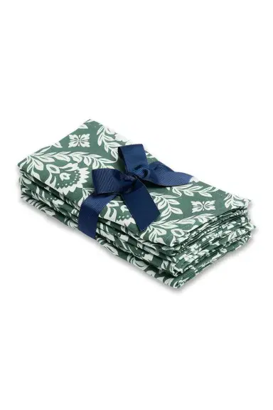La DoubleJ Large Napkins Set Of 6 - Green Garland | Thumbnail 1