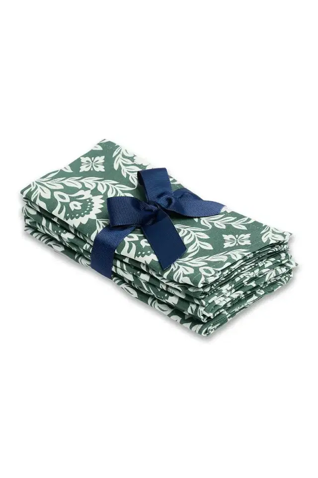 La DoubleJ Large Napkins Set Of 6 - Green Garland