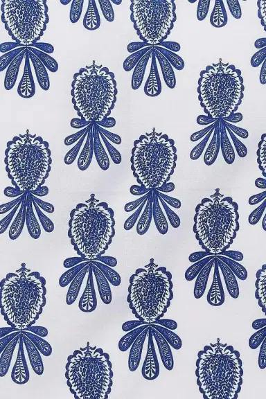 La DoubleJ Large Napkins Set Of 6 - Pineapple Blu | Thumbnail 4