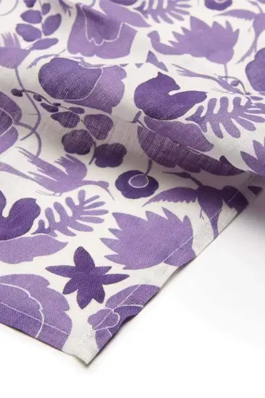 La DoubleJ Large Napkins Set Of 6 - Wildbird Viola | Thumbnail 4 La DoubleJ Large Napkins Set Of 6 - Wildbird Viola | Thumbnail 4