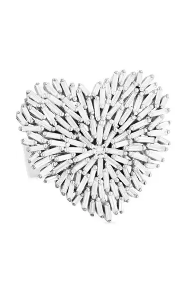 Suzanne Kalan Large White Gold Heart Ring | Thumbnail 1