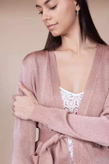 Missoni Long Cardigan - Light Pink | Thumbnail 2