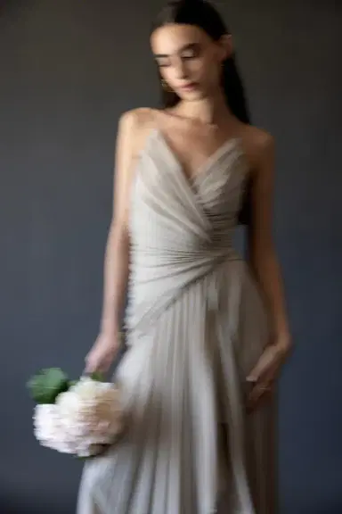 Alexandre Vauthier Long Pleated Dress | Thumbnail 3