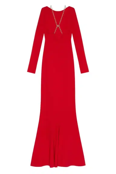 Givenchy Long Sleeve Dress W/ Chain | Thumbnail 5