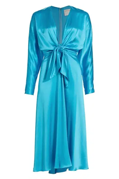 ALEJANDRA ALONSO ROJAS Long Sleeve Tie Front Dress | Thumbnail 1