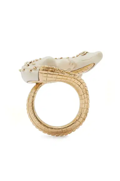 BIBI VAN DER VELDEN Mammoth Alligator Twist Ring | Thumbnail 6