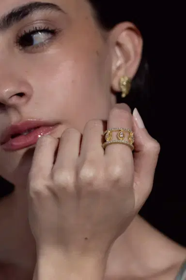 TANYA FARAH Marquise Diamond Bezel Band | Thumbnail 2 TANYA FARAH Marquise Diamond Bezel Band | Thumbnail 2