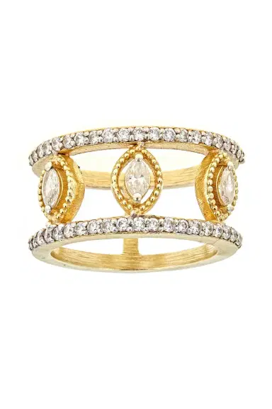TANYA FARAH Marquise Diamond Bezel Band | Thumbnail 1 TANYA FARAH Marquise Diamond Bezel Band | Thumbnail 1