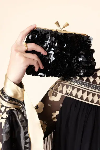 Anya Hindmarch Maud Tassel Clutch - Anthracite | Thumbnail 2
