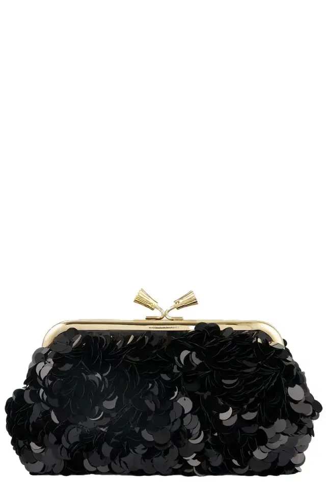Anya Hindmarch Maud Tassel Clutch - Anthracite