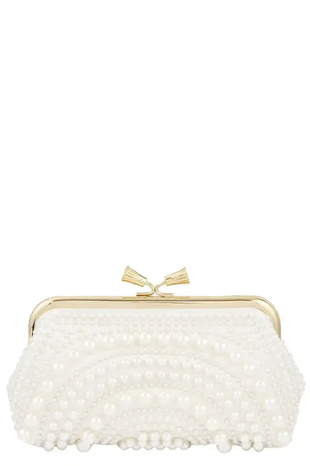 Maud Tassel Clutch - Ivory