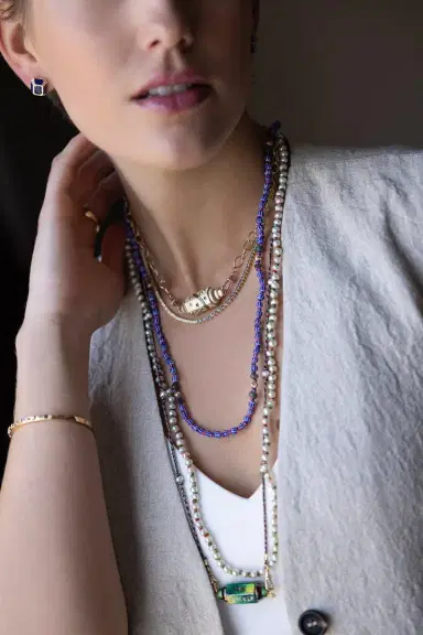 Marie Lichtenberg Mauli Blue Burgundy Chain | Thumbnail 3