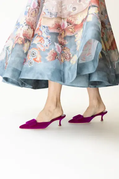 Manolo Blahnik Maysale Mule - Bright Purple | Thumbnail 3
