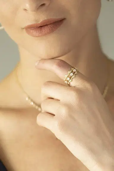 Jade Trau Medium Kismet Diamond Band - Yellow | Thumbnail 2 Jade Trau Medium Kismet Diamond Band - Yellow | Thumbnail 2