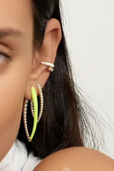 Melissa Kaye Medium Pink Cristina Earrings | Thumbnail 2
