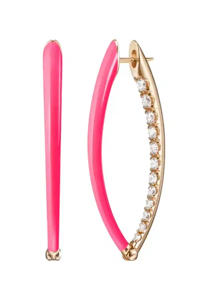 Melissa Kaye Medium Pink Cristina Earrings | Thumbnail 1