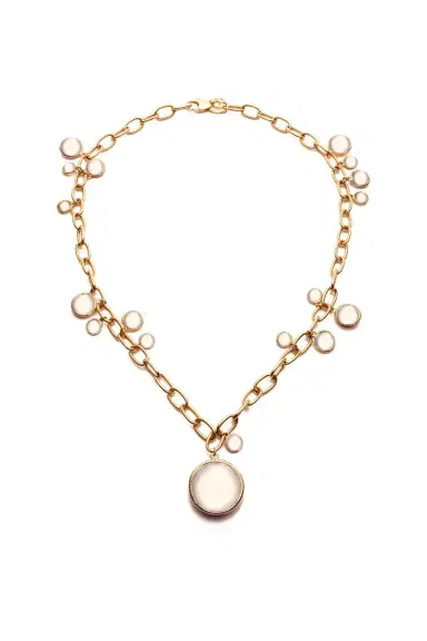 GOSHWARA Mischief Moon Quartz Disc Necklace | Thumbnail 1 GOSHWARA Mischief Moon Quartz Disc Necklace | Thumbnail 1