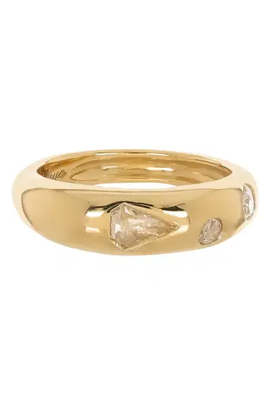 WITH LOVE Mix Diamond Tapered Ring | Thumbnail 6