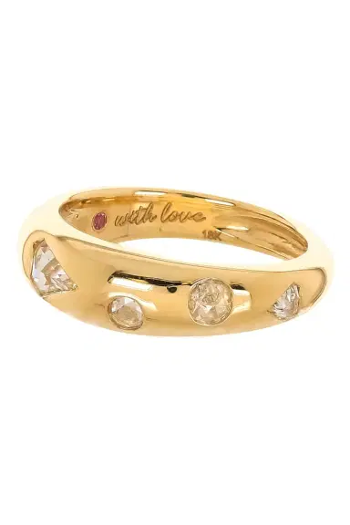 WITH LOVE Mix Diamond Tapered Ring | Thumbnail 1