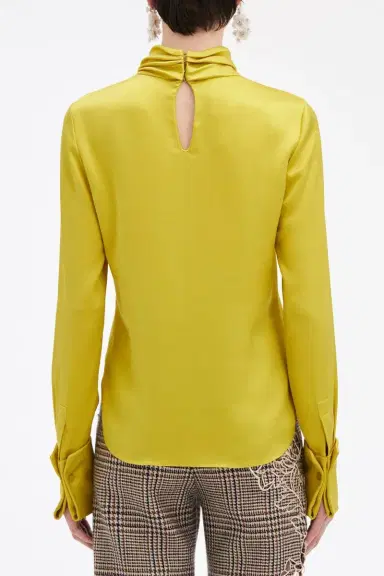 Oscar de la Renta Mock Neck Blouse | Thumbnail 6