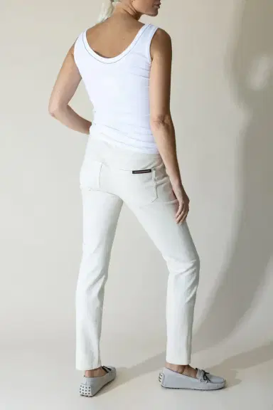 Brunello Cucinelli Monili Trim Tank - White | Thumbnail 4 Brunello Cucinelli Monili Trim Tank - White | Thumbnail 4