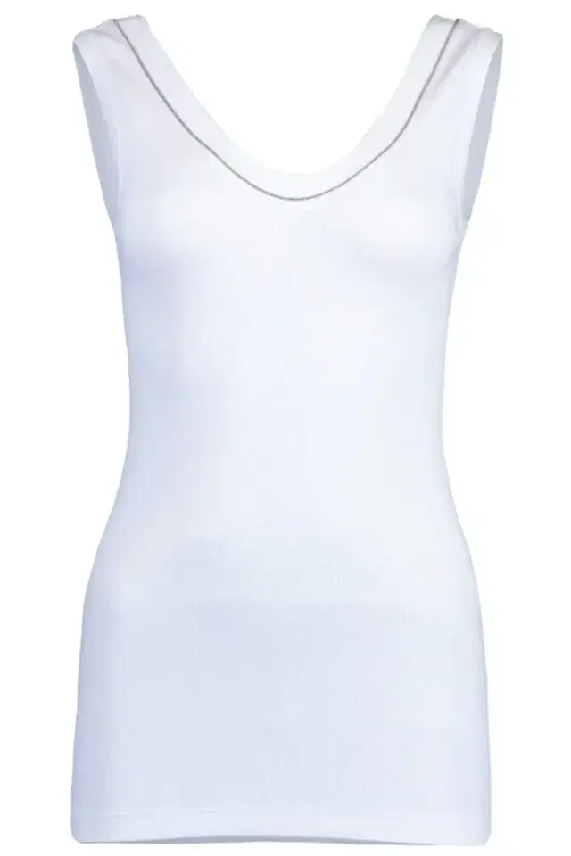 Brunello Cucinelli Monili Trim Tank - White