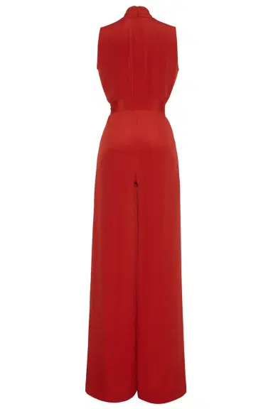 Adam Lippes Nansi Jumpsuit - Vermilion | Thumbnail 9