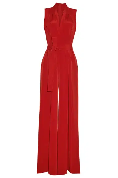 Adam Lippes Nansi Jumpsuit - Vermilion | Thumbnail 1