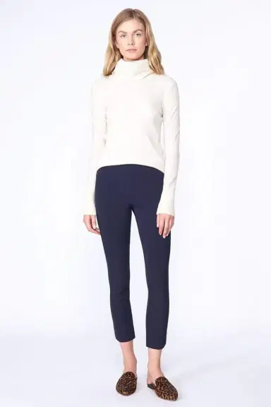 Veronica Beard Navy Zip Back Scuba Pant | Thumbnail 3 Veronica Beard Navy Zip Back Scuba Pant | Thumbnail 3
