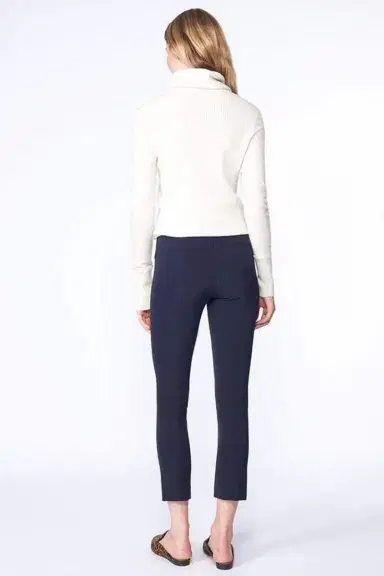 Veronica Beard Navy Zip Back Scuba Pant | Thumbnail 4 Veronica Beard Navy Zip Back Scuba Pant | Thumbnail 4