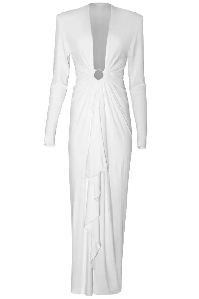 O-Ring V-neck Gown